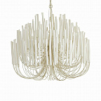 Люстра белая с несколькими ярусами деревянных палочек Bright Wooden Chandelier